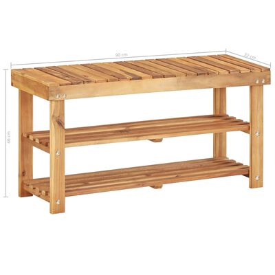 vidaXL Shoe Rack 90x32x46 cm Solid Acacia Wood,  vidaXL Shoe Rack 90x32x46 cm Solid Acacia Wood