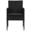 vidaXL 9 Piece Garden Dining Set Poly Rattan Black