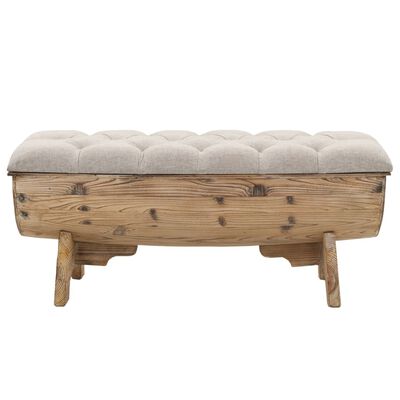 vidaXL Storage Bench 103x51x44 cm Solid Wood and Fabric,  vidaXL Storage Bench 103x51x44 cm Solid Wood and Fabric