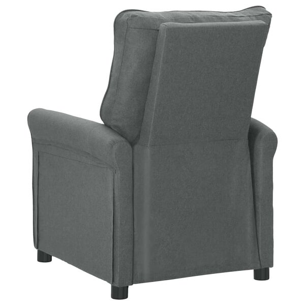 vidaXL Recliner Chair Dark Grey Fabric