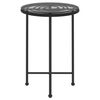 vidaXL Dining Table Black Ø55 cm Tempered Glass and Steel
