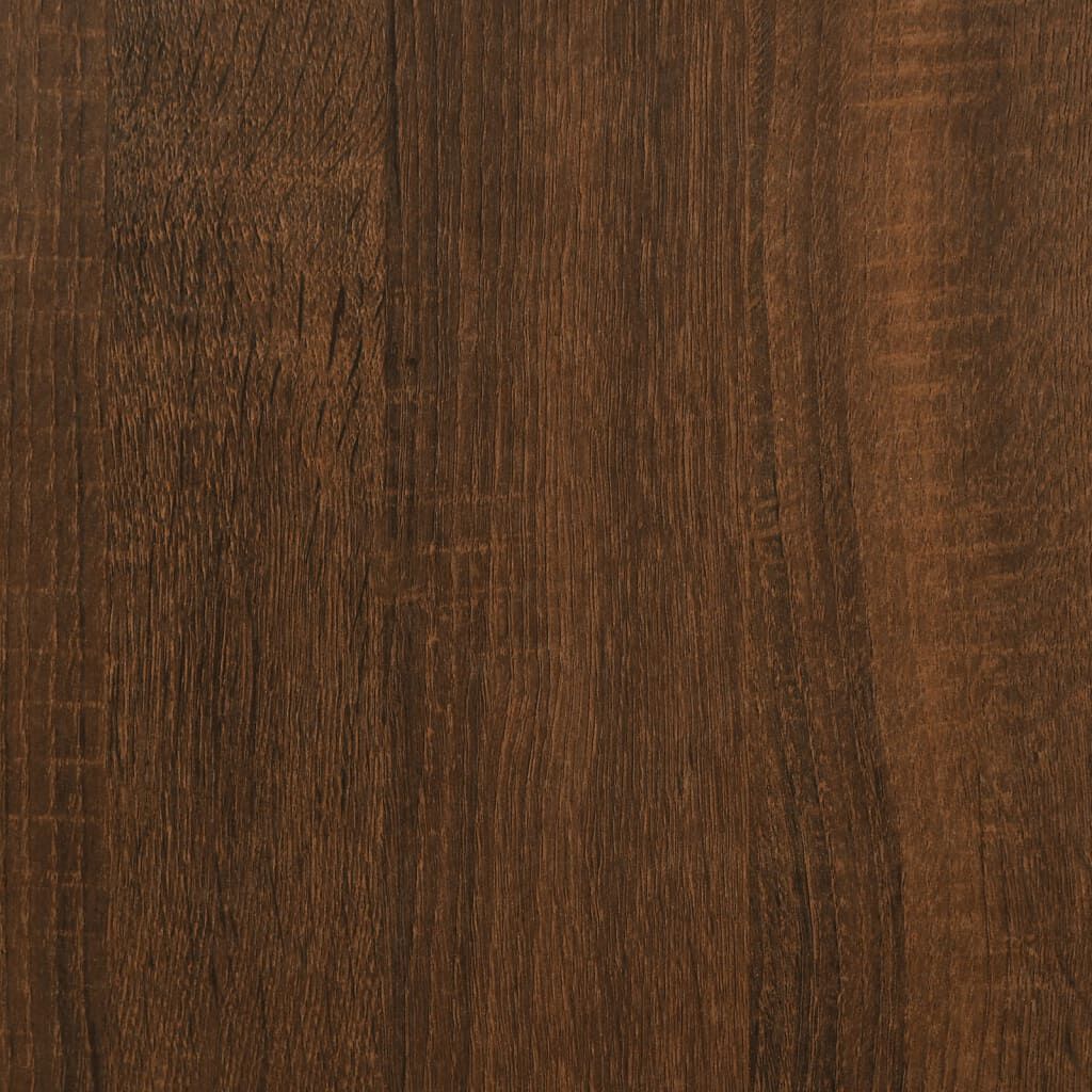 vidaXL Bed Cabinets with Solid Wood Legs 2 pcs Brown Oak 40x35x50 cm