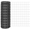vidaXL Wire Fences PVC-coated iron Grey