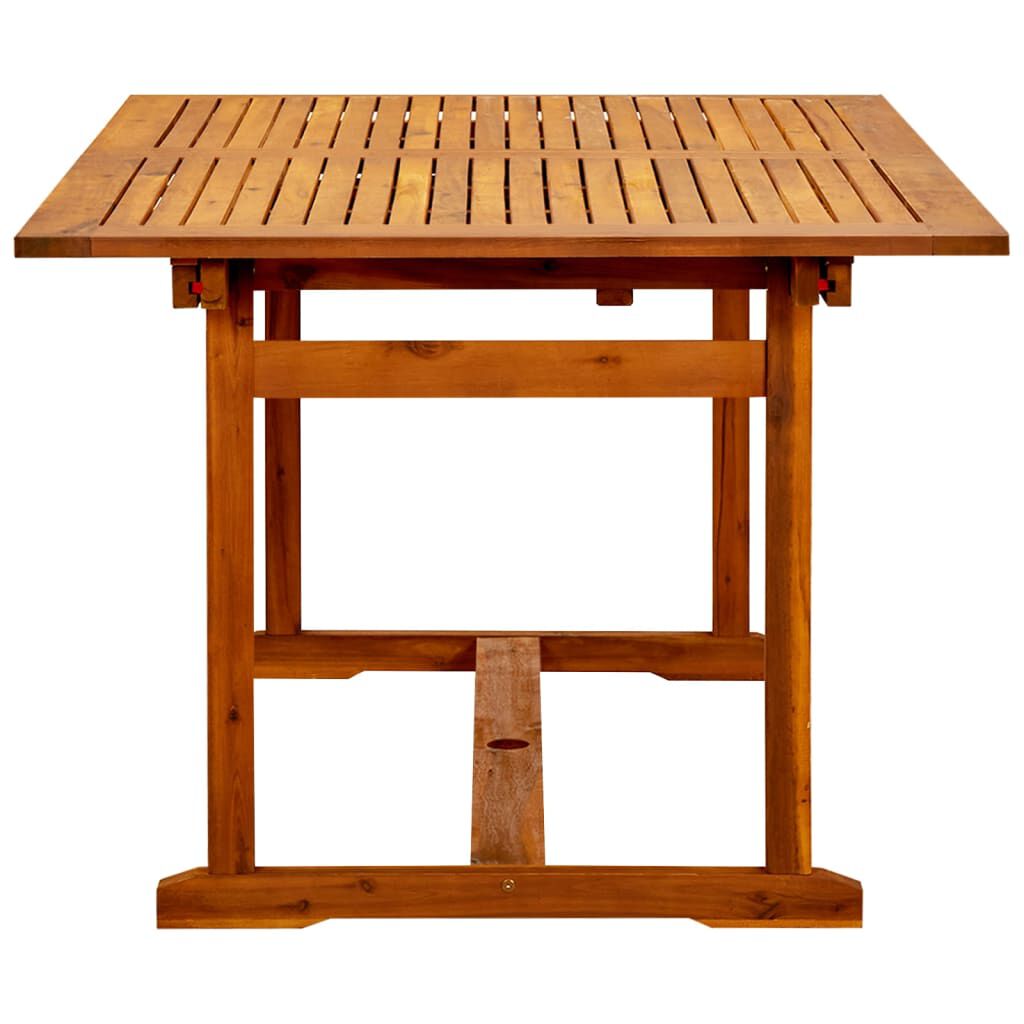 vidaXL Garden Dining Table (150-200)x100x75 cm Solid Acacia Wood