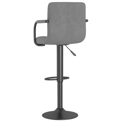 vidaXL Bar Stools 2 pcs Light Grey Velvet, light grey vidaXL Bar Stools 2 pcs Light Grey Velvet