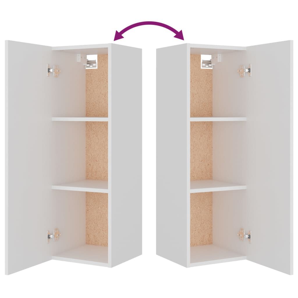 vidaXL 4 Piece TV Cabinet Set White Engineered Wood