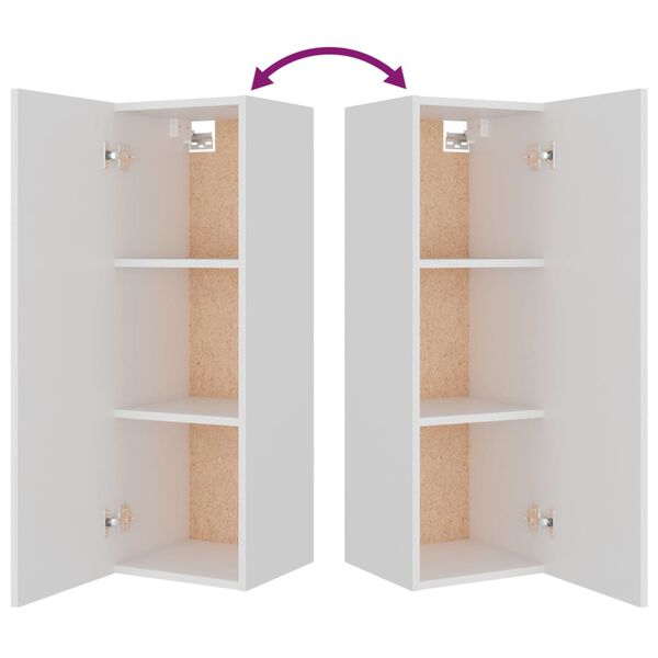 vidaXL 4 Piece TV Cabinet Set White Engineered Wood