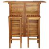 vidaXL 5 Piece Garden Bar Set Solid Wood Acacia