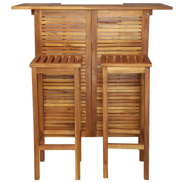 vidaXL 5 Piece Garden Bar Set Solid Wood Acacia