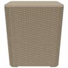 vidaXL Garden Table with Removable Lid Light Brown Polypropylene