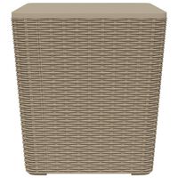 vidaXL Garden Table with Removable Lid Light Brown Polypropylene,  vidaXL Garden Table with Removable Lid Light Brown Polypropylene