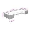 vidaXL 7 Piece Garden Lounge Set with Cushions Poly Rattan Dark Grey