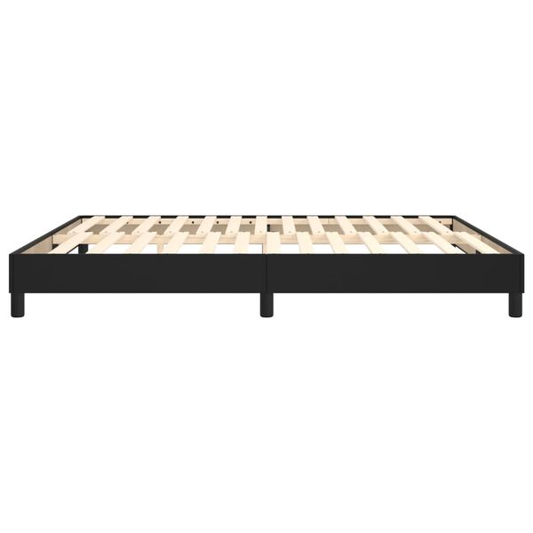 vidaXL Bed Frame without Mattress Black 180x200 cm Super King Faux Leather