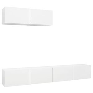 vidaXL TV Cabinets 3 pcs White Engineered Wood