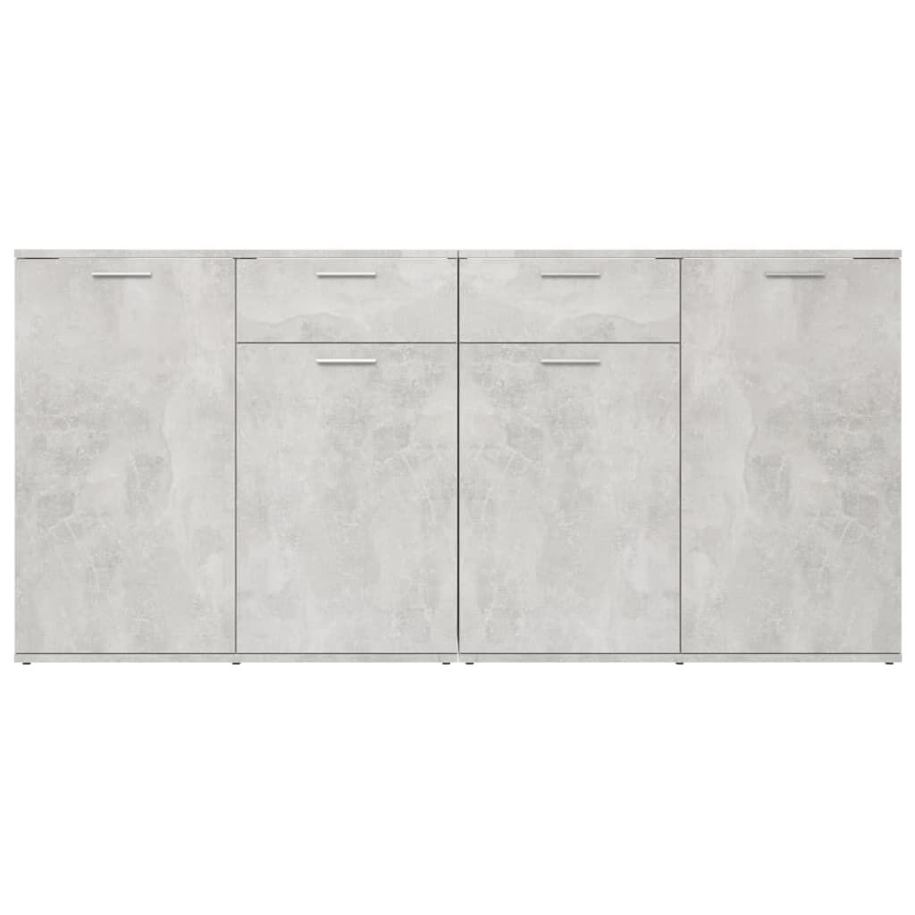 vidaXL Sideboard Concrete Grey 160x36x75 cm Engineered Wood