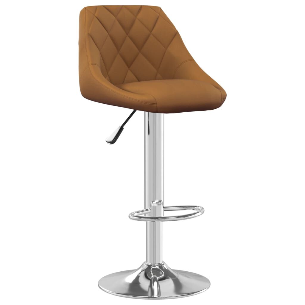 vidaXL Bar Stool Brown Velvet