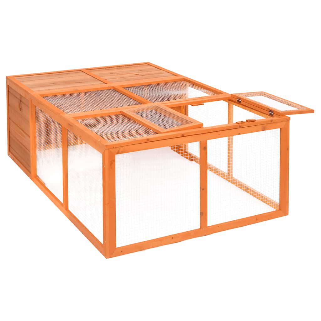 vidaXL Garden Animal Cage 150x100x50 cm Solid Firwood