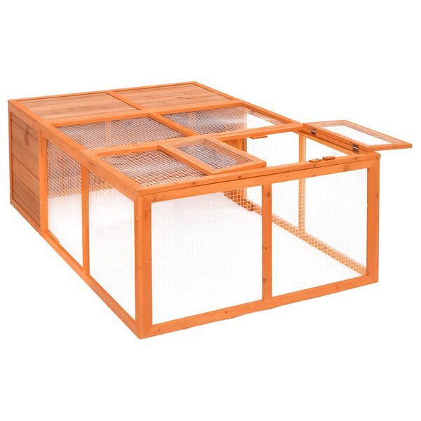 vidaXL Garden Animal Cage 150x100x50 cm Solid Firwood
