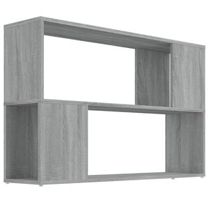 vidaXL Book Cabinet Grey Sonoma 100x24x63 cm Engineered Wood