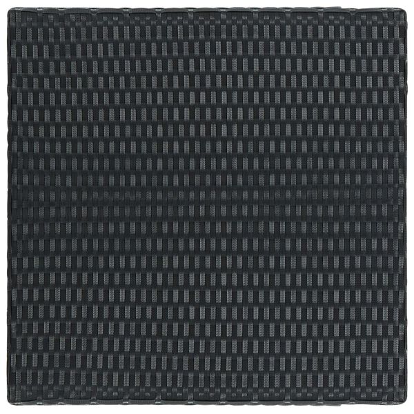 vidaXL Garden Bar Table Black 60.5x60.5x110.5 cm Poly Rattan