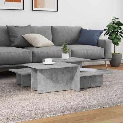 vidaXL Coffee Tables 2 pcs Concrete Grey Engineered Wood, concrete grey vidaXL Coffee Tables 2 pcs Concrete Grey Engineered Wood