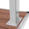 vidaXL Outdoor Shower with Tray WPC Stainless Steel