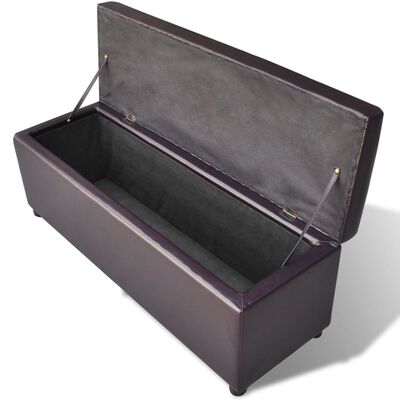 vidaXL Long Storage Bench Wood Brown, brown vidaXL Long Storage Bench Wood Brown