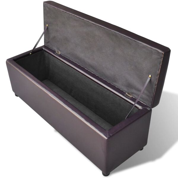 vidaXL Long Storage Bench Wood Brown