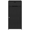vidaXL Garden Storage Cabinet Black 55x55x111 cm Poly Rattan