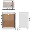 vidaXL Bottom Cabinet Black 60x46x81.5 cm Engineered Wood