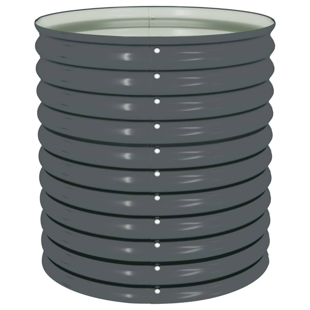 vidaXL Garden Raised Bed 80x80x81 cm Galvanised Steel Grey