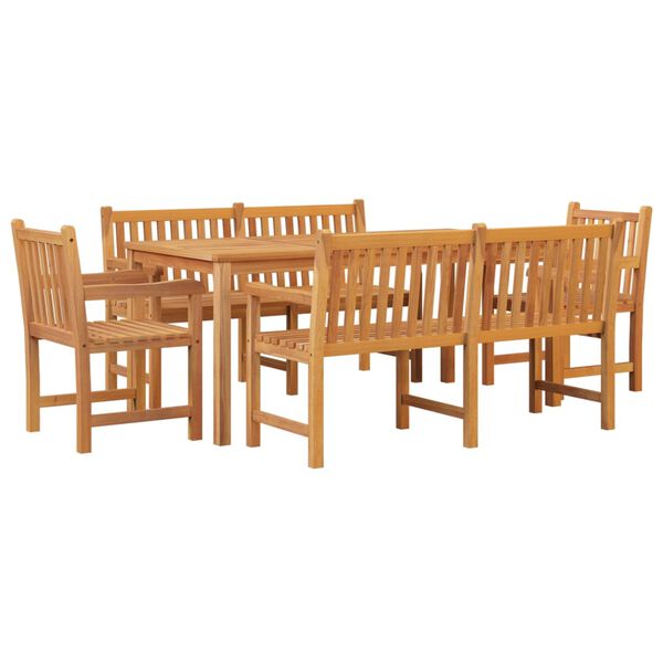 vidaXL 5 Piece Garden Dining Set Solid Wood Teak