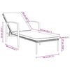 vidaXL Garden Sun Lounger with Cushion Poly Rattan Grey
