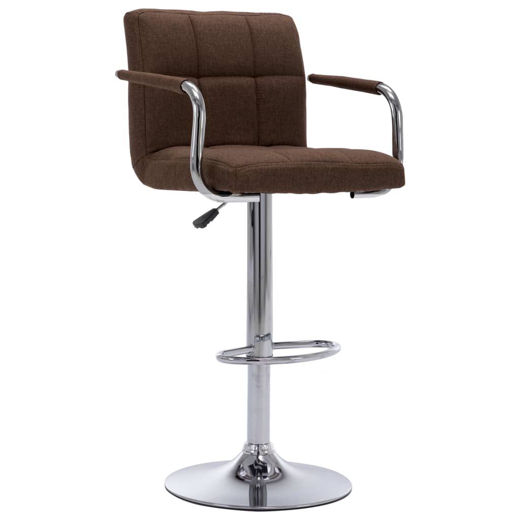 vidaXL Bar Stools 2 pcs Brown Fabric