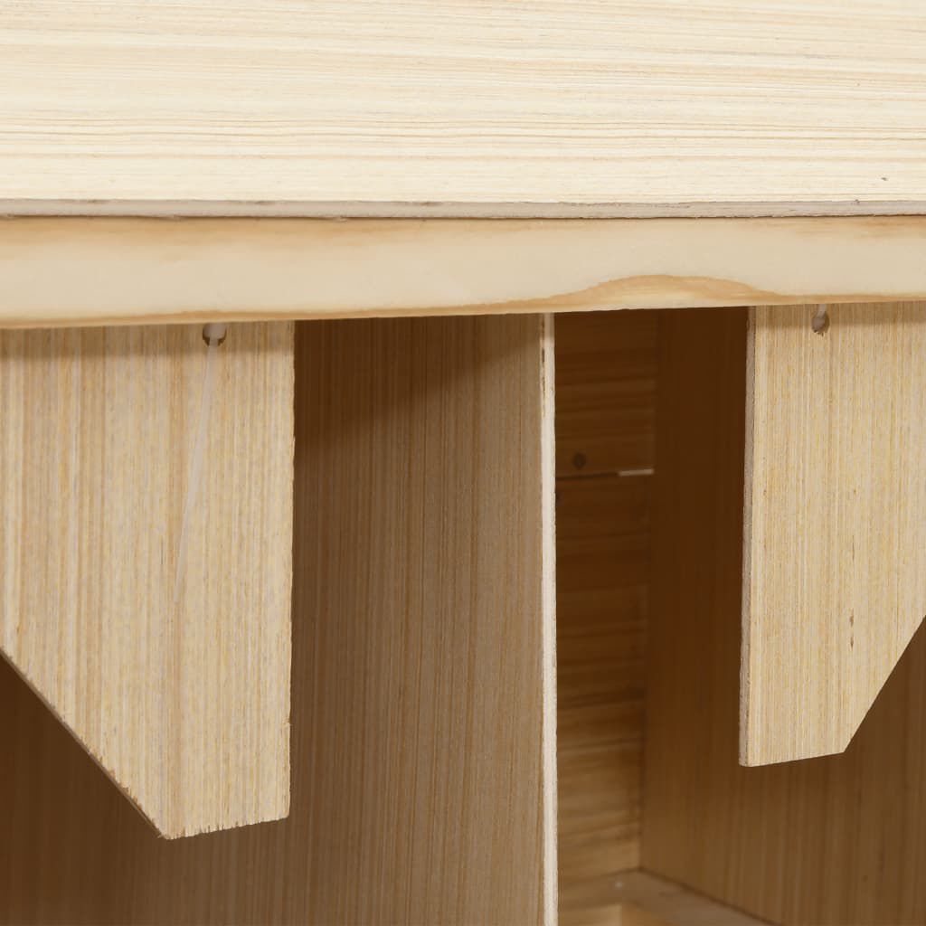 vidaXL Chicken Laying Nest 5 Compartments 117x33x54 cm Solid Pine Wood