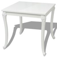 vidaXL Dining Table 80x80x76 cm High Gloss White,  vidaXL Dining Table 80x80x76 cm High Gloss White