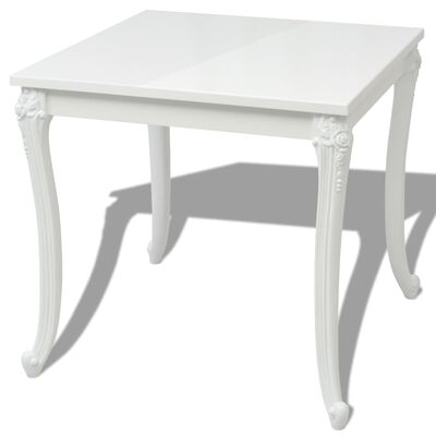 vidaXL Dining Table 80x80x76 cm High Gloss White,  vidaXL Dining Table 80x80x76 cm High Gloss White