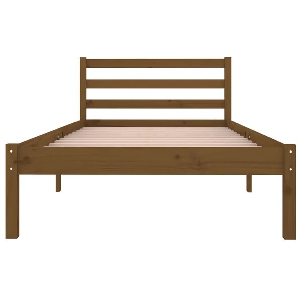 vidaXL Bed Frame without Mattress Solid Wood Pine 90x200cm Honey Brown