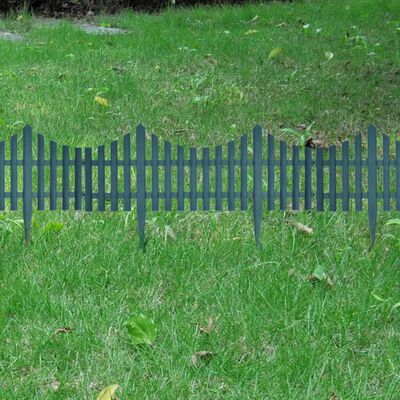 vidaXL 17 pcs Lawn Dividers 10 m Green, green vidaXL 17 pcs Lawn Dividers 10 m Green