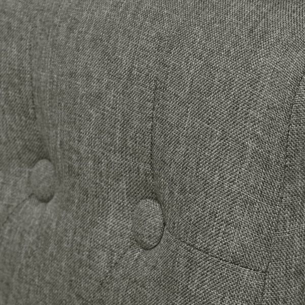 vidaXL Dining Chairs 2 pcs Light Grey Fabric