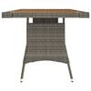 vidaXL Garden Table Grey 160x70x72 cm Poly Rattan & Solid Acacia Wood