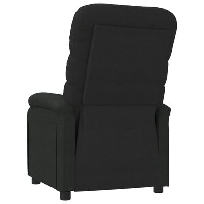 vidaXL Recliner Chair Black Fabric, black vidaXL Recliner Chair Black Fabric