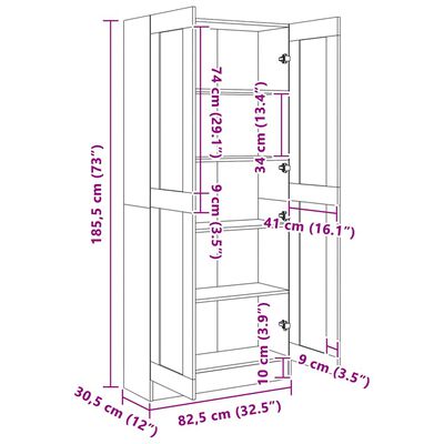 vidaXL Book Cabinet White 82.5x30.5x185.5 cm Engineered Wood, white vidaXL Book Cabinet White 82.5x30.5x185.5 cm Engineered Wood
