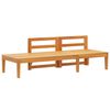 vidaXL Garden Bench with Table Dark Grey Cushions Solid Acacia Wood