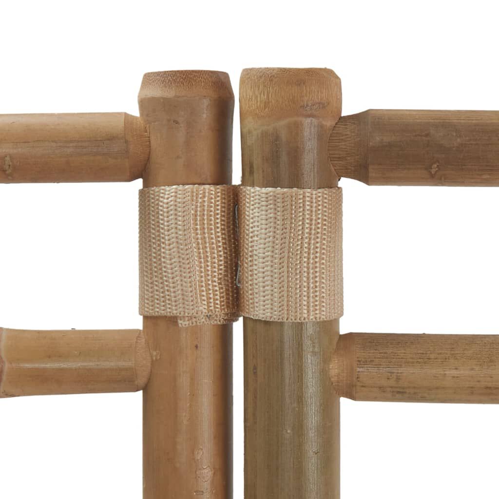 vidaXL Folding 4-Panel Room Divider 160 cm Bamboo and Canvas