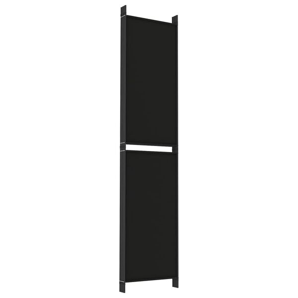 vidaXL 6-Panel Room Divider Black 300x220 cm Fabric