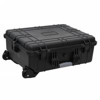 vidaXL Wheeled Flight Case Black 63x50x23 cm PP,  vidaXL Wheeled Flight Case Black 63x50x23 cm PP