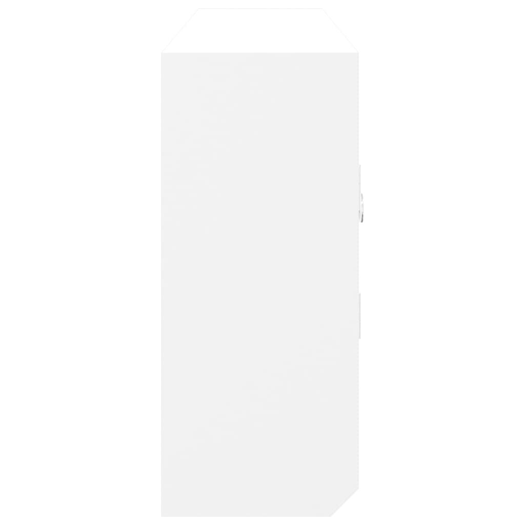 vidaXL Key Cabinet White 40x8.5x20 cm Engineered Wood&Steel
