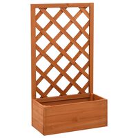vidaXL Garden Trellis Planter Orange 50x25x90 cm Solid Firwood, orange vidaXL Garden Trellis Planter Orange 50x25x90 cm Solid Firwood