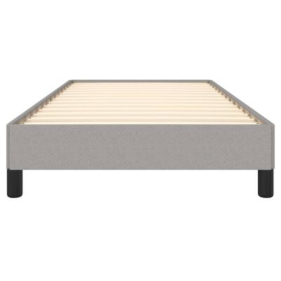 vidaXL Bed Frame without Mattress Light Grey 92x187 cm Single Fabric
